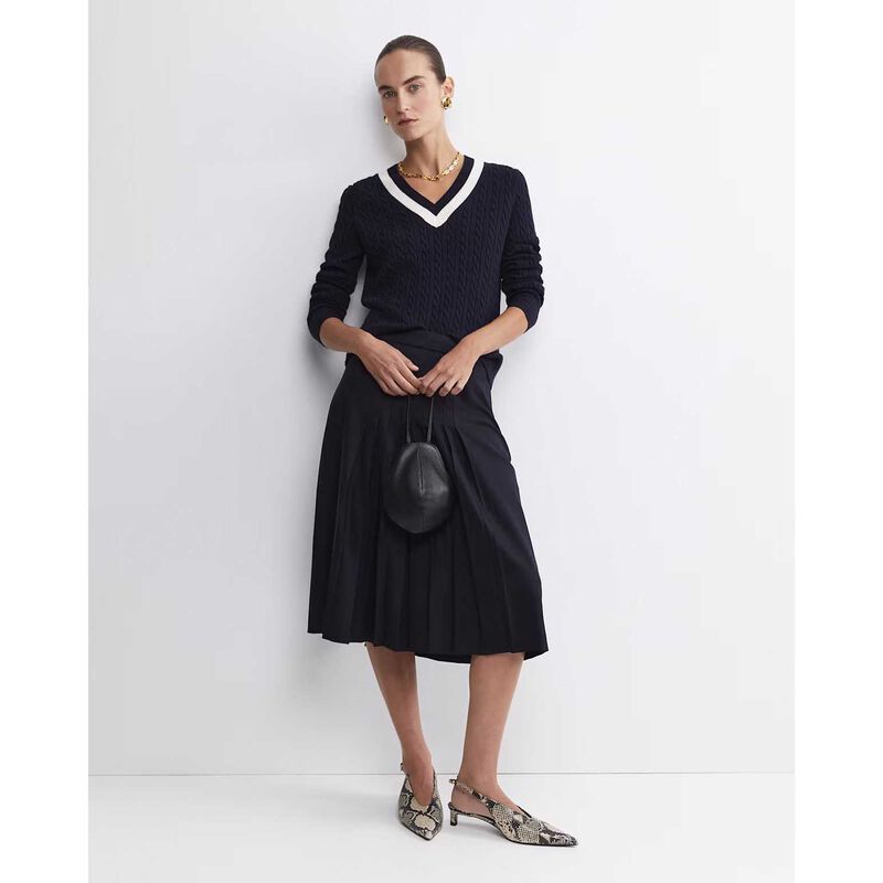 Sportscraft Baby Cable V-Neck Sweater image number 6